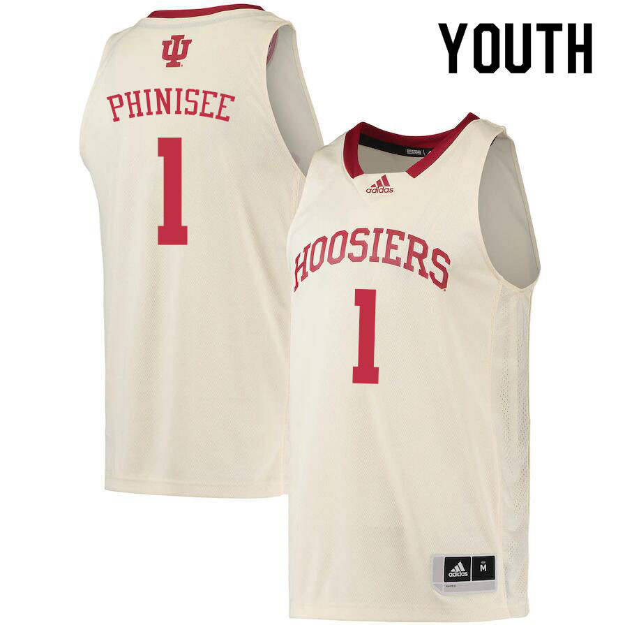Youth #1 Rob Phinisee Indiana Hoosiers College Basketball Jerseys Sale-Cream - Click Image to Close